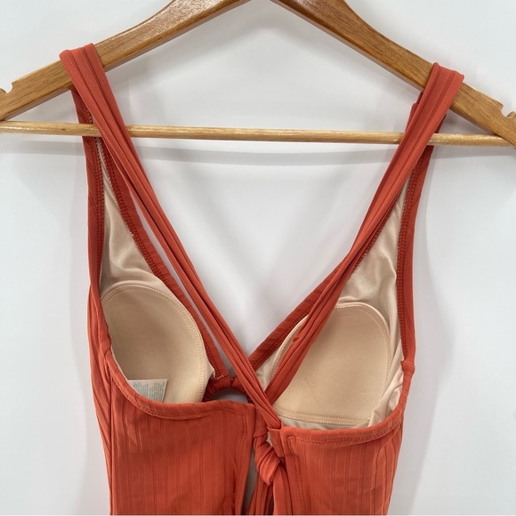 NWOT Kona Sol Ribbed Knit One Piece Swimsuit Size Small - Picture 7 of 11